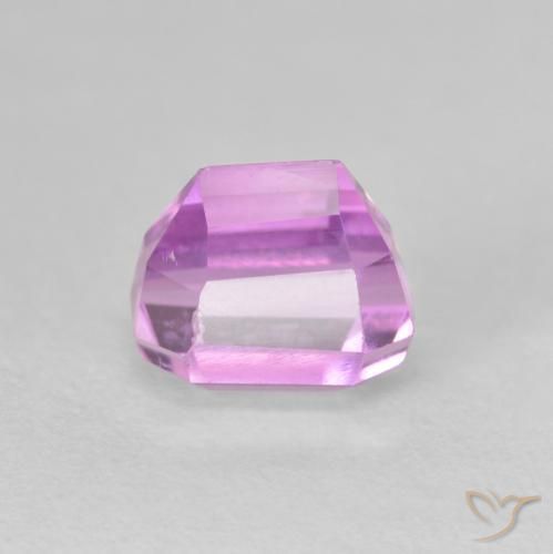 Kunzite Pourpre violet rosâtre naturelle Octogone / coupe Émeraude, 1.91 ct, VVS-VS