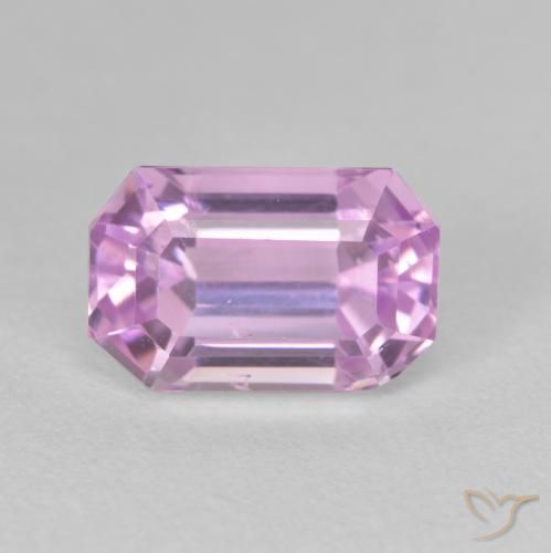4.75ct Naturel Pourpre violet rosâtre léger Kunzite, Taille émeraude, VS