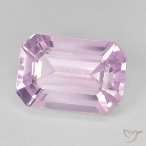 Kunzite Rose moyen naturelle Octogone / coupe Émeraude, 12.89 ct, VVS-VS