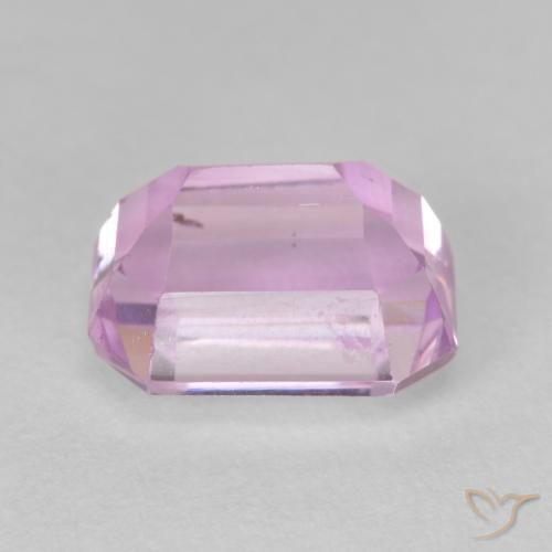 Kunzite rose naturelle taille émeraude, 4,42 ct, VS