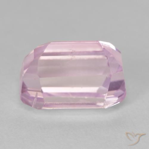Kunzite Rose moyen naturelle Octogone / coupe Émeraude, 5.25 ct, VVS-VS