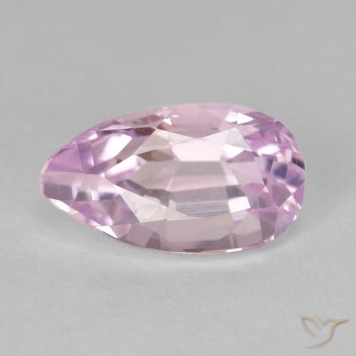 Kunzite Rose très clair naturelle En forme de poire, 3.26 ct, VS