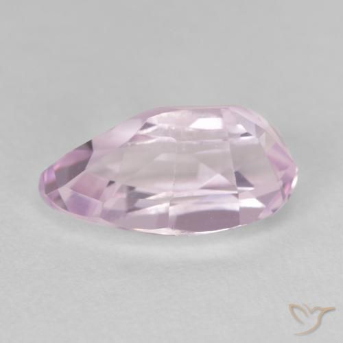 Kunzite Rose très clair naturelle En forme de poire, 3.26 ct, VS