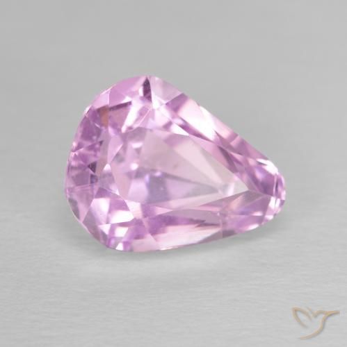 Kunzite Rose pourpre royal naturelle En forme de poire, 4.83 ct, VVS