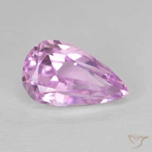 Kunzite Rose Pourpre naturelle En forme de poire, 5.64 ct, VVS