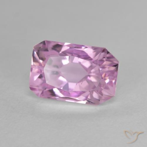 Kunzite Pourpre violet rosâtre naturelle Octogone / coupe Émeraude, 2.97 ct, VS