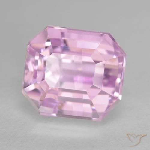 Kunzite Violet clair naturelle Octogone / coupe Émeraude, 12.31 ct, VVS-VS