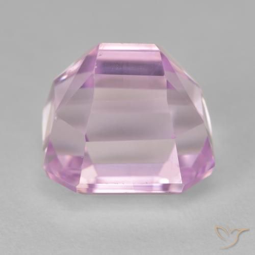 Kunzite Violet clair naturelle Octogone / coupe Émeraude, 12.31 ct, VVS-VS