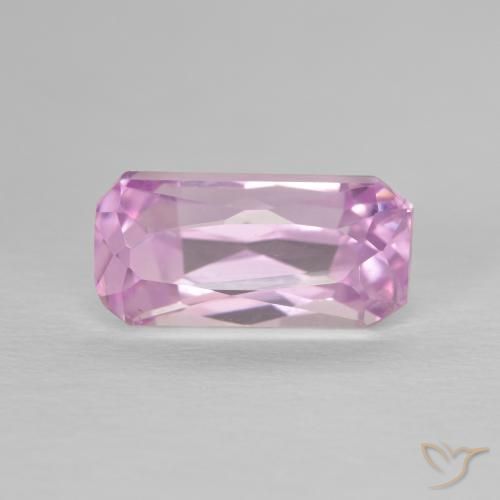3.53ct Naturel Rose très clair Kunzite, Taille émeraude, VVS-VS