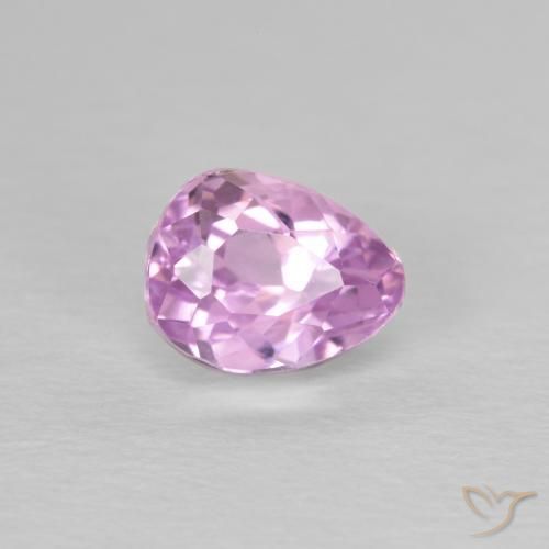 Kunzite Pourpre violet rosâtre naturelle En forme de poire, 1.44 ct, VS