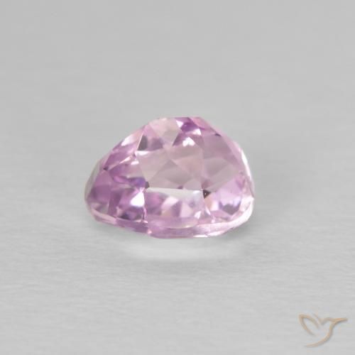 Kunzite Pourpre violet rosâtre naturelle En forme de poire, 1.44 ct, VS