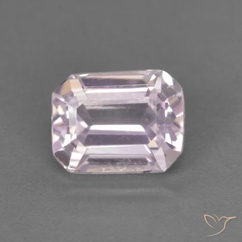 1.06ct Naturel Pourpre rosâtre très clair Kunzite, Taille émeraude, VS
