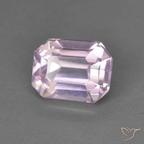 Kunzite Rose pourpre léger naturelle Octogone / coupe Émeraude, 2.19 ct, VS