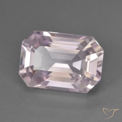 Kunzite Pourpre rosâtre très clair naturelle Octogone / coupe Émeraude, 7.90 ct, VVS