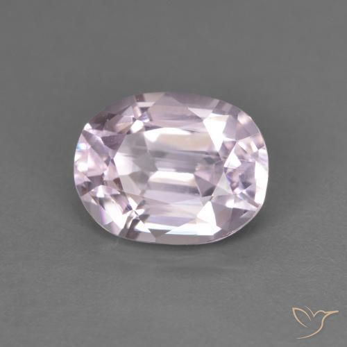 Kunzite Rose pourpre royal très clair naturelle ovale, 2.76 ct, VVS