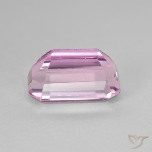 Kunzite Rose pourpre royal très clair naturelle Octogone / coupe Émeraude, 5.87 ct, VVS