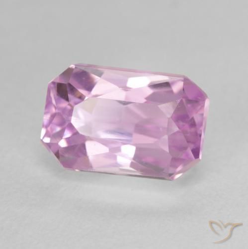 Kunzite Violet clair naturelle Octogone / coupe Émeraude, 2.98 ct, VVS