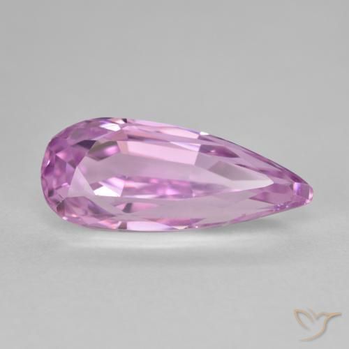 Kunzite Rose très clair naturelle En forme de poire, 7.27 ct, VVS