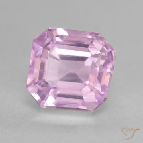 Kunzite Rose moyen naturelle Octogone / coupe Émeraude, 4.11 ct, VVS