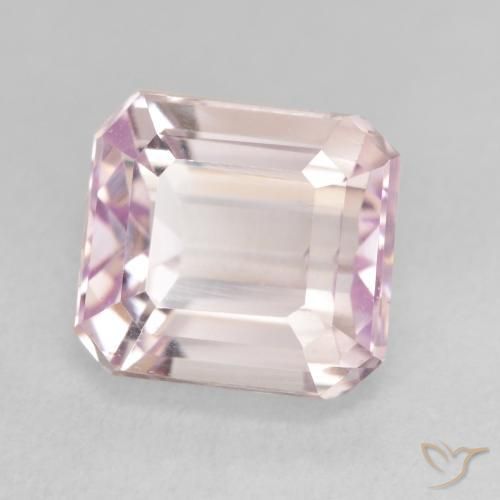 Kunzite Ton rose cerise naturelle Octogone / coupe Émeraude, 5.06 ct, VVS-VS