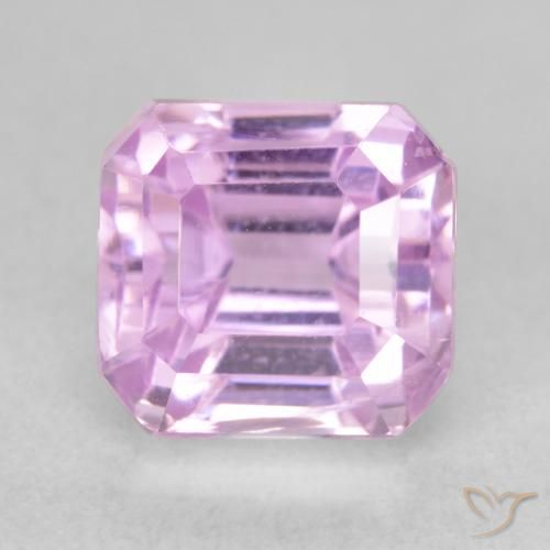 3.26ct Naturel Pourpre violet rosâtre léger Kunzite, Taille émeraude, VVS-VS