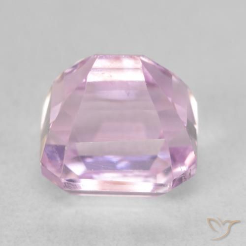 Kunzite Pourpre violet rosâtre léger naturelle Octogone / coupe Émeraude, 3.26 ct, VVS-VS