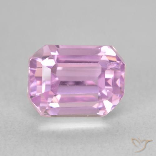 2.20ct Naturel Pourpre violet rosâtre Kunzite, Taille émeraude, VVS-VS