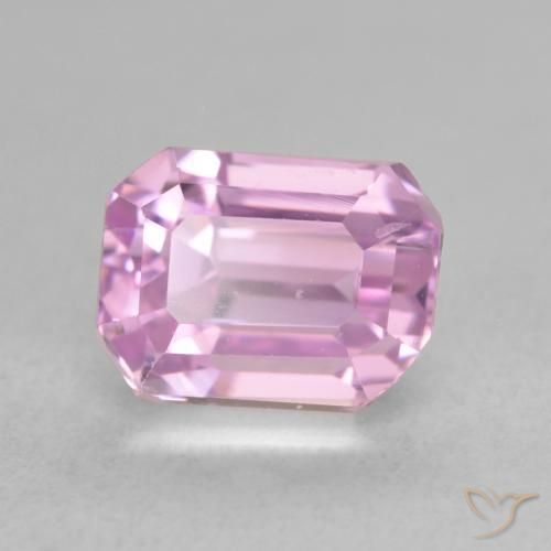 Kunzite Pourpre violet rosâtre naturelle Octogone / coupe Émeraude, 2.20 ct, VVS-VS