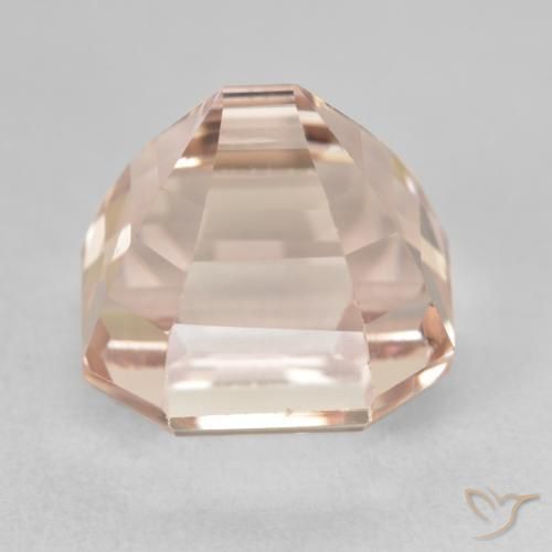 Kunzite Pêche Orange naturelle Octogone / coupe Émeraude, 10.83 ct, VVS-VS