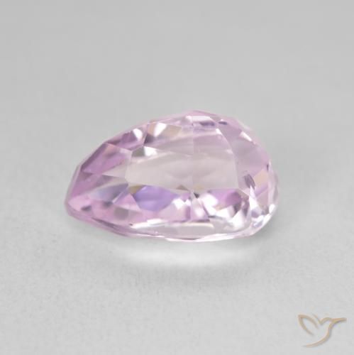 Kunzite Pourpre violet rosâtre naturelle En forme de poire, 5.91 ct, VVS-VS