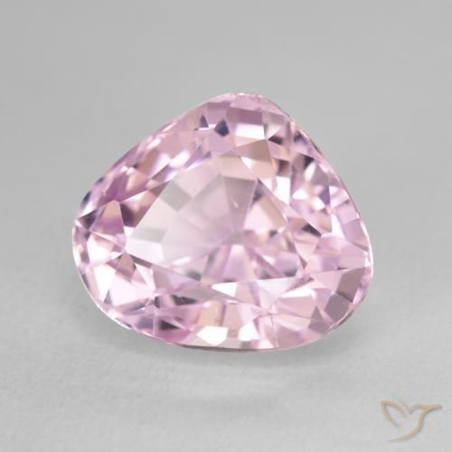Kunzite Rose pourpre léger naturelle En forme de poire, 9.56 ct, VVS-VS