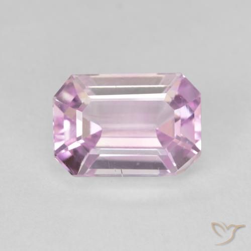 3.88ct Naturel Rose moyen Kunzite, Taille émeraude, VVS-VS