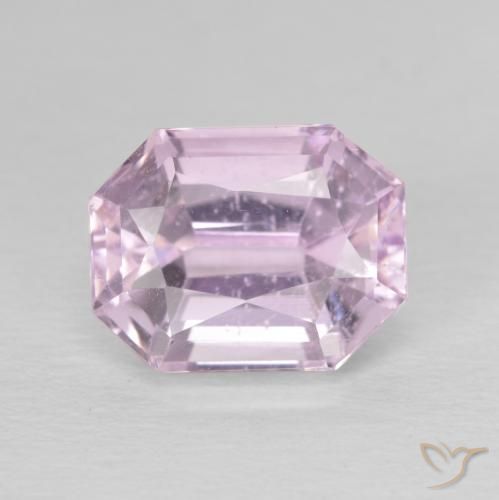 5.19ct Naturel Rose clair Kunzite, Taille émeraude, VS