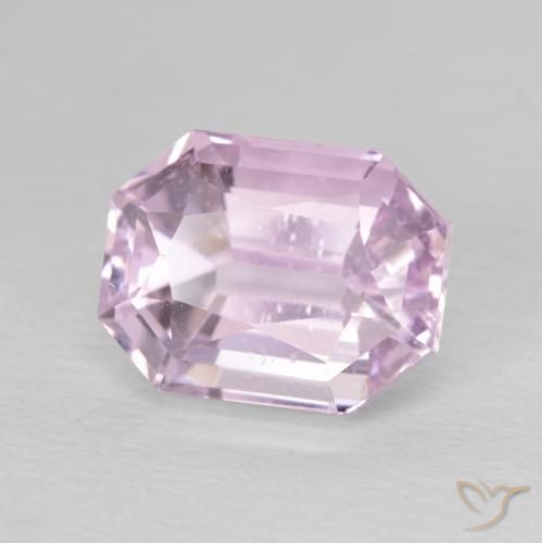 Kunzite Rose clair naturelle Octogone / coupe Émeraude, 5.19 ct, VS