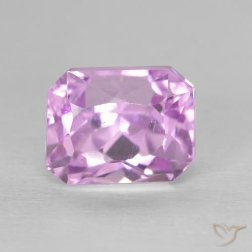 3.08ct Naturel Rose pourpre royal Kunzite, Taille émeraude, VS