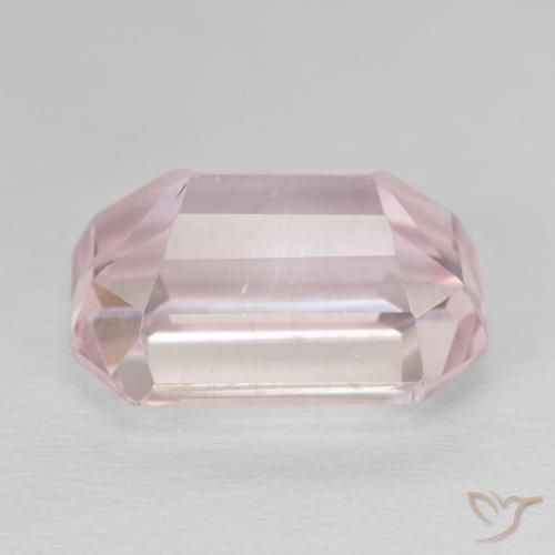 Kunzite Rose léger naturelle Octogone / coupe Émeraude, 15.55 ct, VS