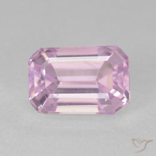 3.87ct Naturel Ton rose cerise Kunzite, Taille émeraude, VVS