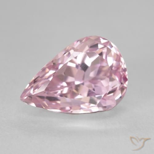 8.63ct Naturel Rose clair Kunzite, En forme de poire, VVS