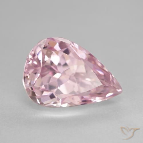 Kunzite Rose clair naturelle En forme de poire, 8.63 ct, VVS