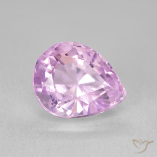 Kunzite Pourpre moyen naturelle En forme de poire, 3.68 ct, VVS-VS