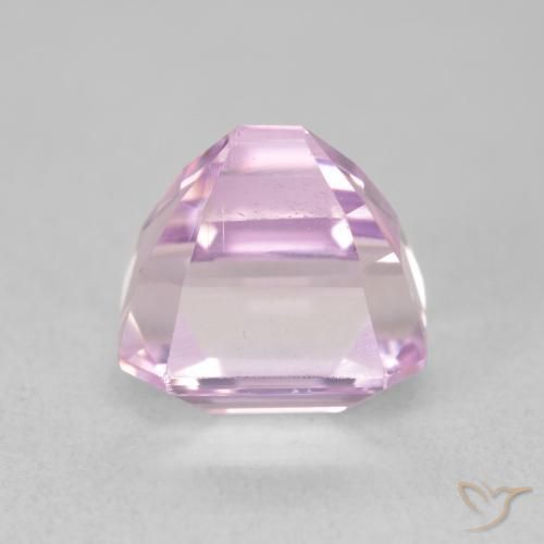 Kunzite Pourpre moyen naturelle Octogone / coupe Émeraude, 3.29 ct, VVS-VS
