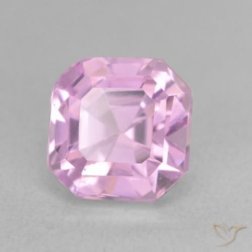 Kunzite Pourpre violet rosâtre naturelle Octogone / coupe Émeraude, 2.91 ct, VVS-VS