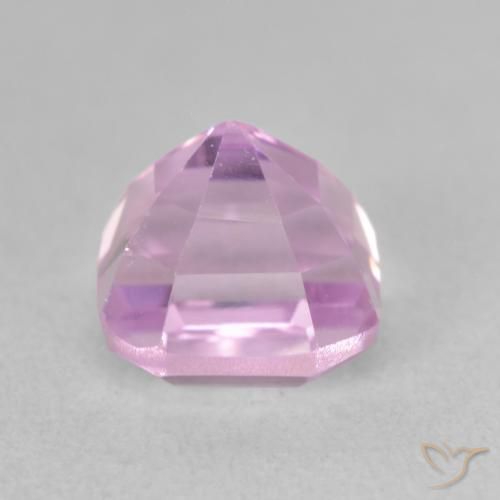 Kunzite Pourpre violet rosâtre naturelle Octogone / coupe Émeraude, 2.91 ct, VVS-VS