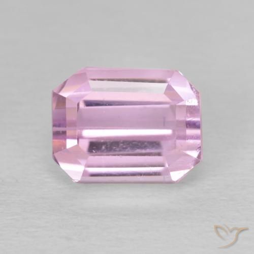 3.02ct Naturel Rose très clair Kunzite, Taille émeraude, VVS-VS