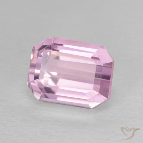 Kunzite Rose très clair naturelle Octogone / coupe Émeraude, 3.02 ct, VVS-VS