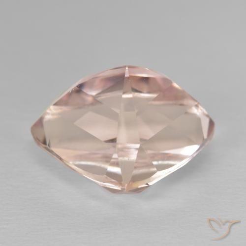 Kunzite Rose léger naturelle Trillion, 14.35 ct, VVS-VS