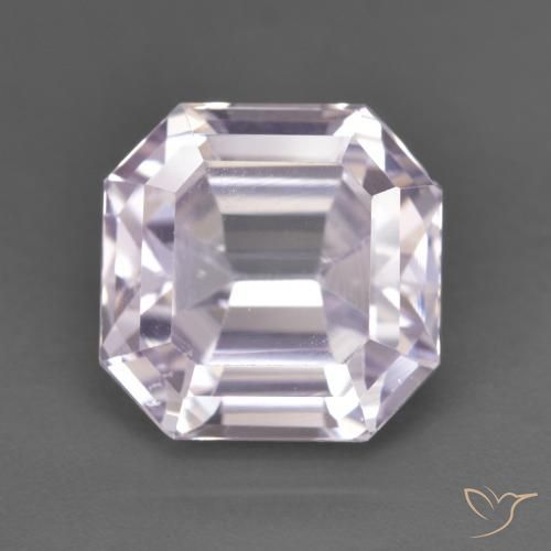 6.38ct Naturel Rose lavande léger Kunzite, Taille émeraude, VVS-VS
