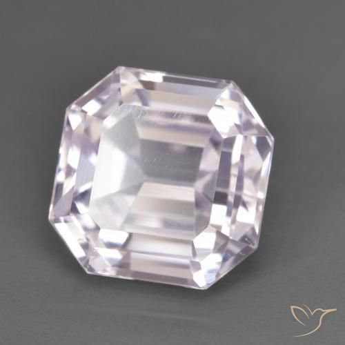 Kunzite Rose lavande léger naturelle Octogone / coupe Émeraude, 6.38 ct, VVS-VS