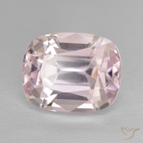 Kunzite Rose très clair naturelle Coussin, 11.80 ct, VVS-VS