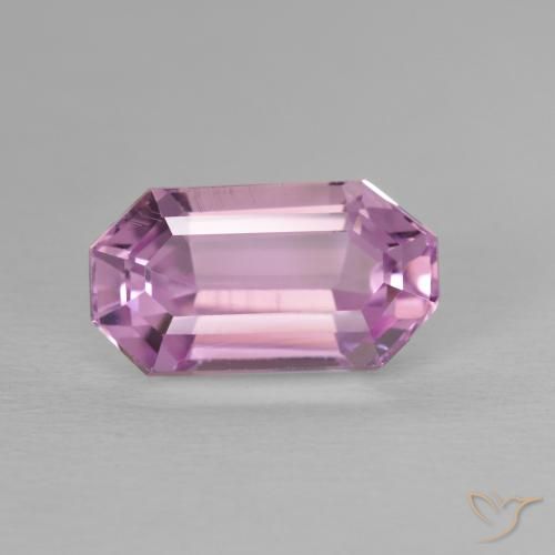 4.64ct Naturel Rose moyen Kunzite, Taille émeraude, VVS-VS